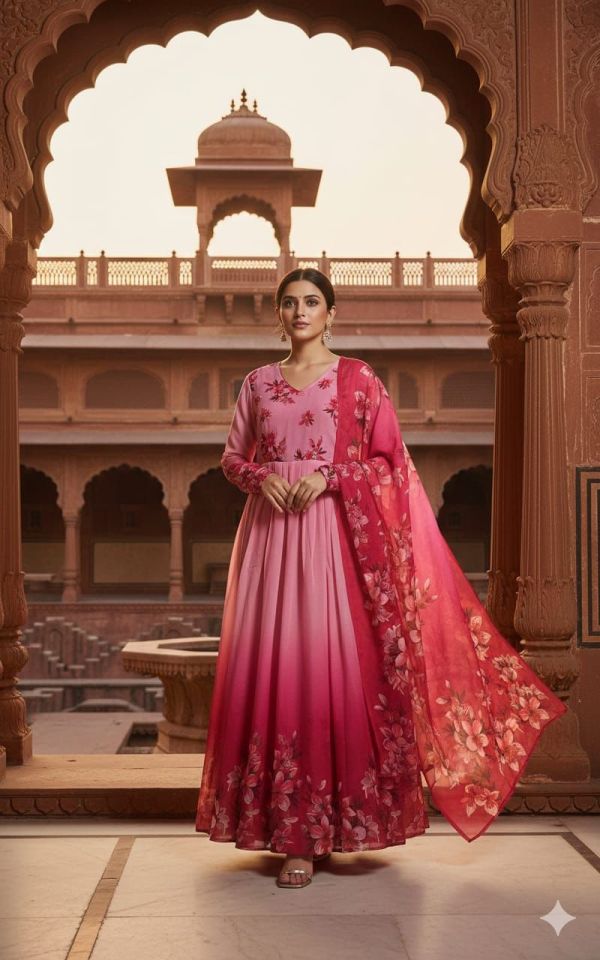 elegant floral ghera set elegant floral ghera set